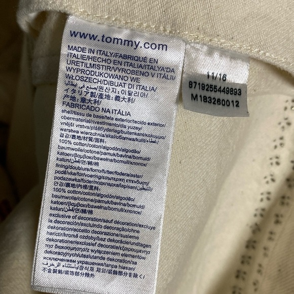 Hilfiger Collection Studded Jean Vest NWT Women 4 Ivory American Flag Embroidery - Picture 9 of 15